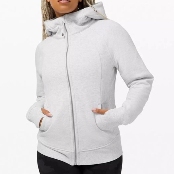 lululemon athletica Sweaters - Lululemon Light Gray Scuba Zip Hoodie Sweatshirt
